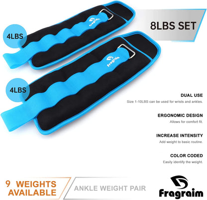 Adjustable Ankle Weights for All Ages - Enhance Strength Training with 1-20 LBS Options for Jogging, Gymnastics, and More!